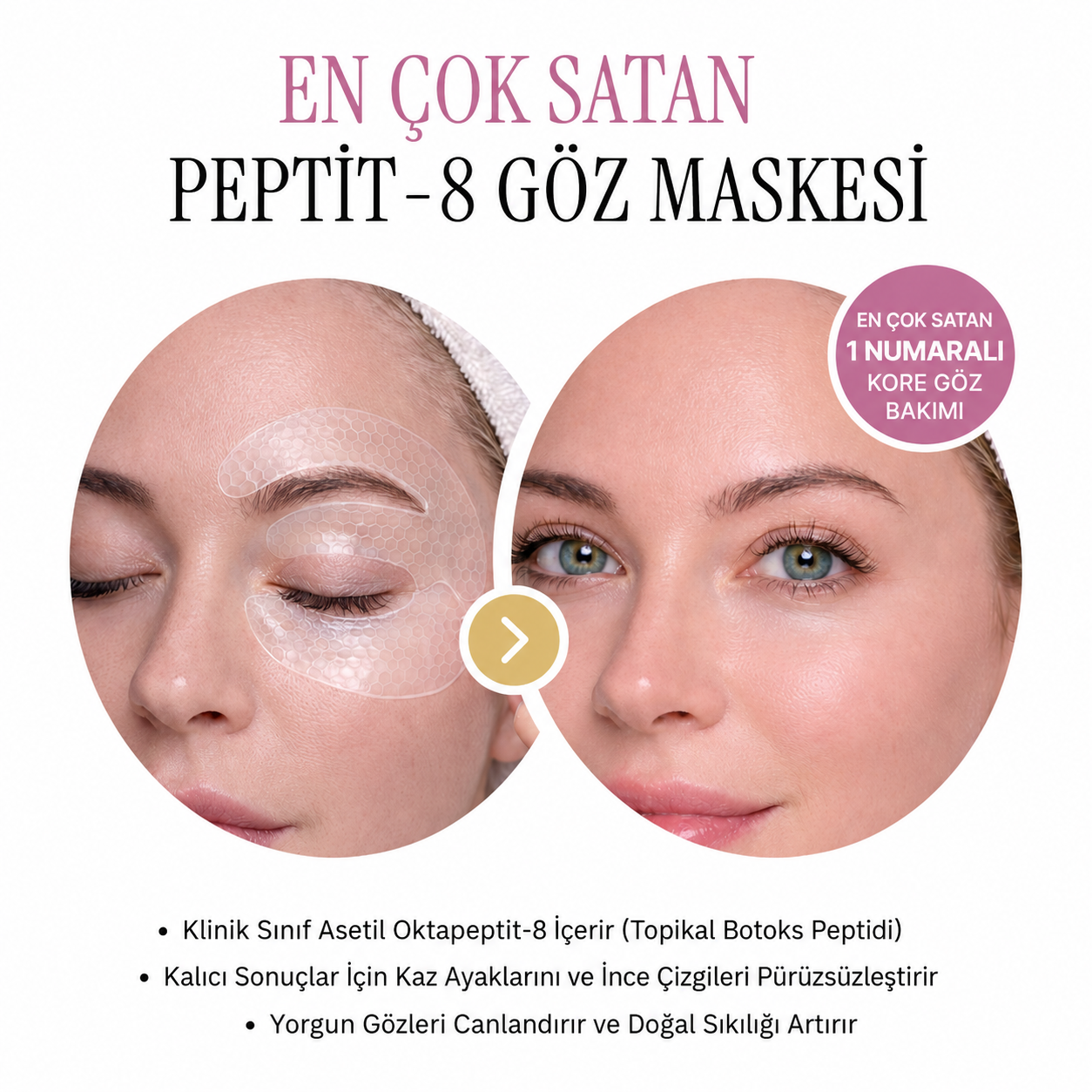 Peptit Bazlı Derin Kolajen Göz 360° Maske™